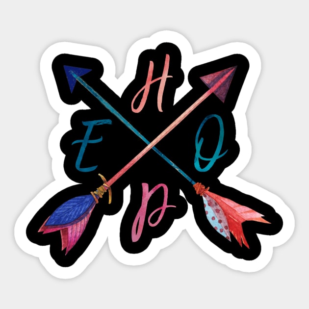 Boho Hope Arrows Sticker by BeLightDesigns